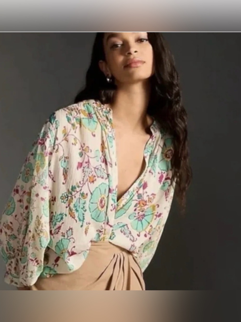 Pilcro The Sydney Batwing sleeve Floral Print blouse NWOT Size S